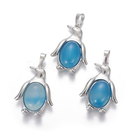 Natural Agate Pendants G-L512-A03-1