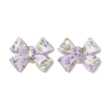 Transparent Printed Acrylic Cabochons LS-OACR-M008-01D-1