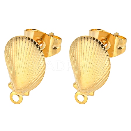 304 Stainless Steel Stud Earring Findings LS-EJEW-D081-02A-G-1