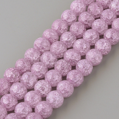 Synthetic Crackle Quartz Beads Strands X-GLAA-S134-8mm-14-1