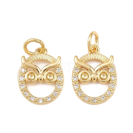 Brass Micro Pave Cubic Zirconia Pendants KK-G544-14G-1