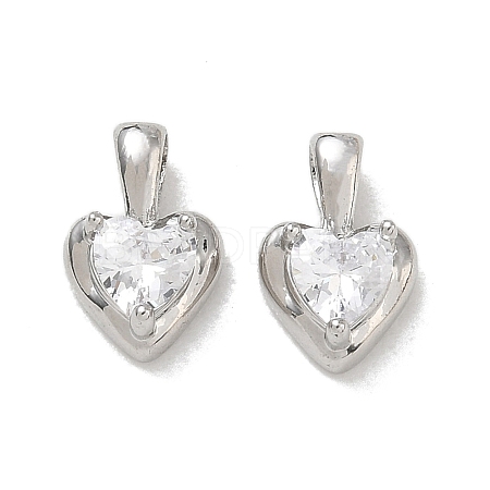 Brass Pave Clear Cubic Zirconia Charms CU-CBA6E4E-19P-C-1