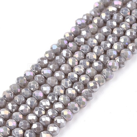 Electroplate Glass Beads Strands EGLA-A044-P1mm-B10-1