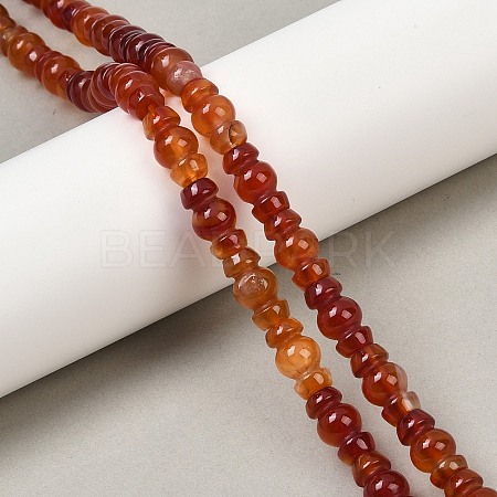 Natural Red Agate(Dyed & Heated) Beads Strands G-P595-B02-01-1