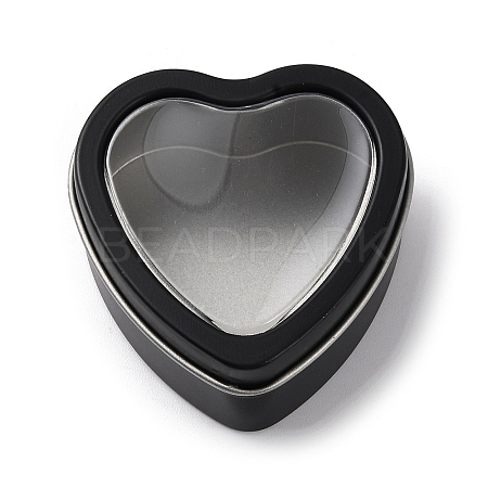Tinplate Iron Heart Shaped Candle Tins CON-NH0001-01D-1
