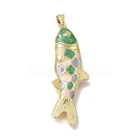 Brass Enamel Pendants KK-CBAEEA8-09C-G-1