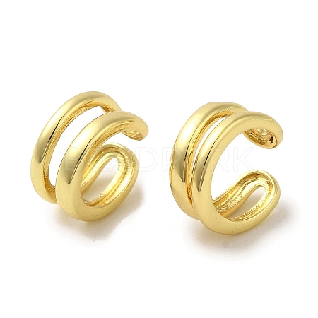 Rack Plating Brass Clip-on Earrings EJEW-R162-26G-02-1