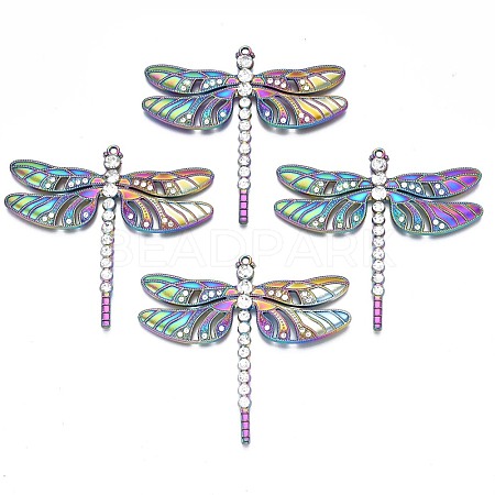 Rack Plating Rainbow Color Alloy Big Pendants PALLOY-N163-170A-1