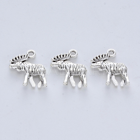 Tibetan Style Alloy Pendants X-TIBE-R316-064AS-RS-1