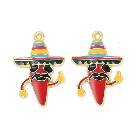 Cinco De Mayo Theme Alloy Enamel Pendants ENAM-V001-05M-G-1