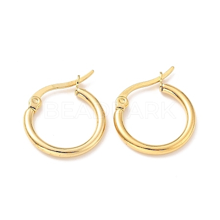 PVD Vacuum Plating 201 Stainless Steel Hoop Earrings for Women LS-EJEW-G260-02D-G-1