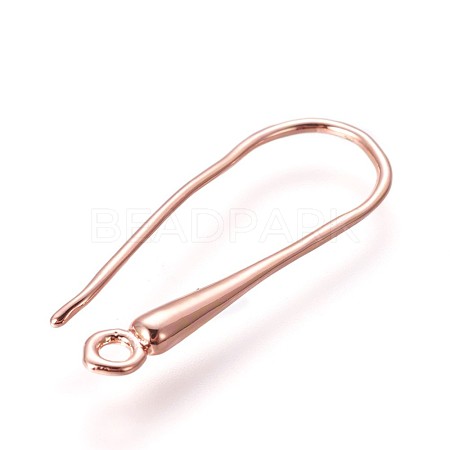 Brass Earring Hooks KK-L177-31RG-1