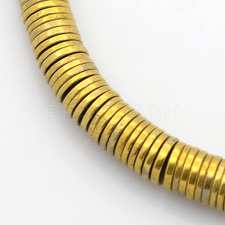 Electroplate Non-magnetic Synthetic Hematite Beads Strands X-G-J216E-06-1