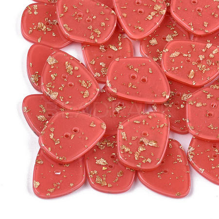 2-Hole Cellulose Acetate(Resin) Buttons BUTT-S023-11B-04-1