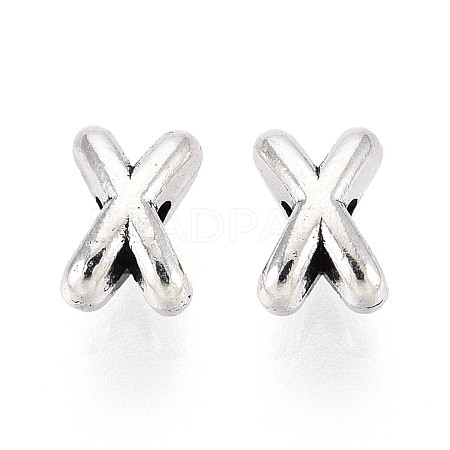 Tibetan Style Alloy Beads TIBE-N013-09AS-1