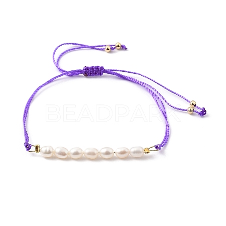 Adjustable Nylon Cord Braided Bead Bracelets BJEW-JB05489-04-1