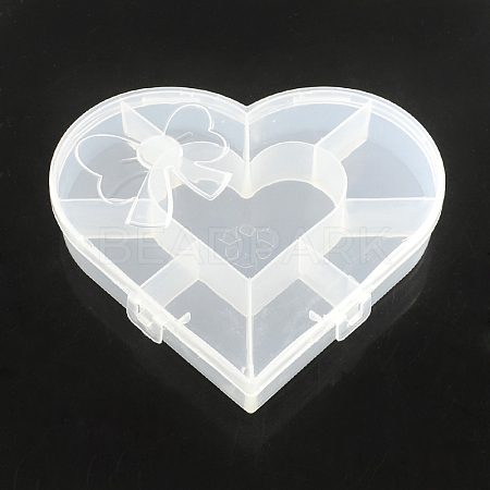 Heart Plastic Bead Storage Containers CON-Q023-16-1