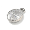 Brass Pave Cubic Zirconia Charms KK-CBA74BF-02P-04-2