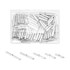 100Pcs 5 Styles 304 Stainless Steel Slide On End Clasp Tubes STAS-UN0060-24P-02-1
