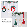 Crafans 2 Sets 2 Style Christmas Theme Cotton Weave Pendant Decorations Sets HJEW-CF0001-11-6