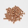 Rack Plating and PVD Vacuum Plating Brass Round Spacer Beads KK-I598-22RG-RS-2