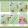 6Pcs 6 Colors 201 Stainless Steel Beadable Crochet Hooks FIND-FG0004-78-3