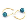 Round Brass Enamel Hoop Earrings for Women EJEW-Q391-35G-01-3