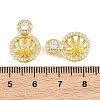 Brass Micro Pave Clear Cubic Zirconia Peg Bails Pin Pendants KK-CBA6A75-42G-3