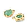 Brass Crushed Ice Cut Cubic Zirconia Pendants KK-D024-24D-G-2