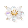 Glass Beaded Pendants PALLOY-MZ01186-01-3