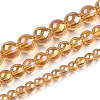 Electroplate Transparent Glass Beads Strands GLAA-T032-T6mm-AB08-4