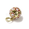 Brass Enamel Charms KK-E092-12G-03-2