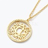 Brass Micro Pave Clear Cubic Zirconia Pendant Necklaces NJEW-E153-01D-3
