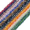 Transparent Electroplate Glass Beads Strands EGLA-N013-T4mm-B-M-1