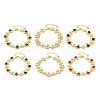 Bear Brass Micro Pave Cubic Zirconia Link Chain Bracelets for Women BJEW-K248-05G-2