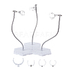 Plastic Minifigures Display Stands with Adjustable Snake Bone Bracket ODIS-WH0070-81B-1