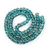 Luminous Handmade Gold Foil Glass Beads Strands FOIL-N029-02A-05-3