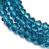 Transparent Electroplate Glass Beads Strands GLAA-F029-3mm-D01-3
