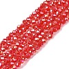 Electroplate Glass Beads Strands EGLA-A044-P1mm-B22-1