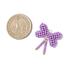 Glass Seed Beaded Bowknot Pendants PALLOY-MZ01055-05-2