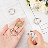Unicraftale 4Pcs 304 Stainless Steel Spring Gate Rings STAS-UN0045-72-4
