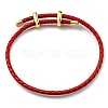 Leather Braided Cord Bracelets BJEW-G675-06G-15-4