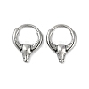 Cattle Head 316 Surgical Stainless Steel Hoop Earrings EJEW-G416-25AS-4