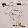 Vintage Style 304 Stainless Steel and Synthetic Turquoise Textured Disc Pendant Necklaces for Women JC9668-6