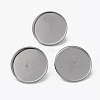Non-Tarnish 304 Stainless Steel Brooch Cabochon Settings LS-STAS-L253-010A-P-1