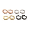 Rack Plating Brass Huggie Hoop Earrings EJEW-K093-01E-1