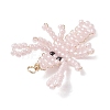 Glass Seed Beaded Pendants PALLOY-MZ01254-02-4