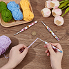 3Pcs 3 Styles Aluminum Crochet Hooks AJEW-WR0003-10-3