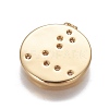 Brass Cubic Zirconia Pendants ZIRC-O029-11G-09-2