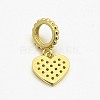 CZ Brass Micro Pave AAA Cubic Zirconia Large Hole European Dangle Charms ZIRC-L014-07G-NR-2
